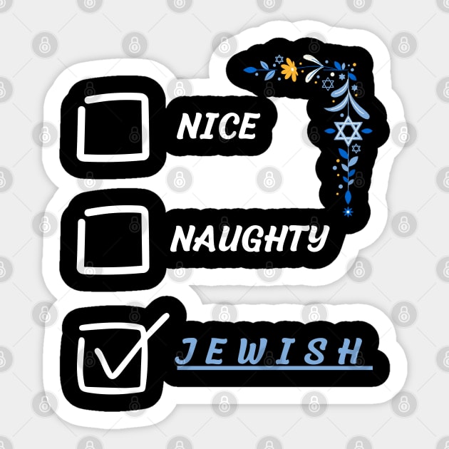 nice naughty jewish Sticker by vaporgraphic